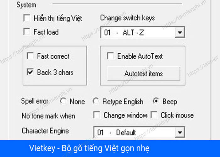 Bộ gõ tiếng việt tiện lợi