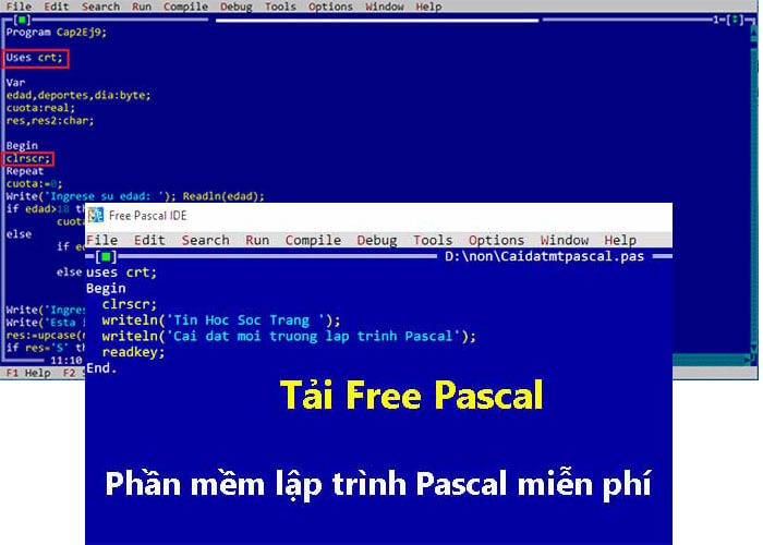 Tải Free Pascal 3.2.2 Phần Mềm Học Lập Trình Pascal Miễn Phí