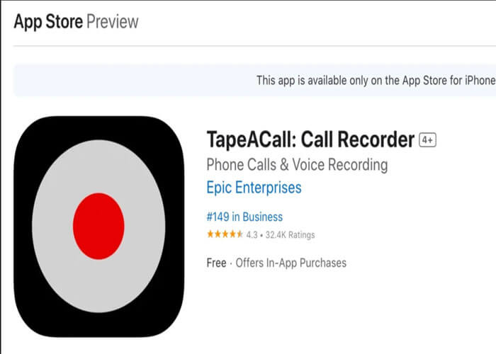 TapeACall ứng dụng ghi âm cuộc gọi cho Iphone