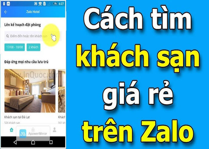 Tìm nhà nghỉ, khách sạn bằng Zalo Pay