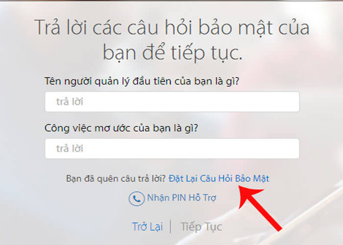 Lấy lại mật khẩu Gmail bằng cách trả lời câu hỏi bảo mật