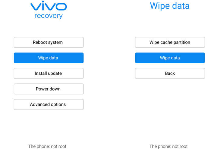Up Rom Vivo bằng Recovery Mode