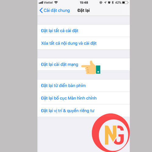 Đặt lại cài đặt mạng